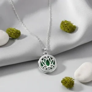 Colar difusor aromaterapia com pingente de mandala