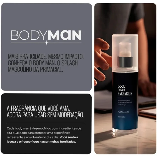 Kit body splash masculino Barbarius e Midtown 200ml